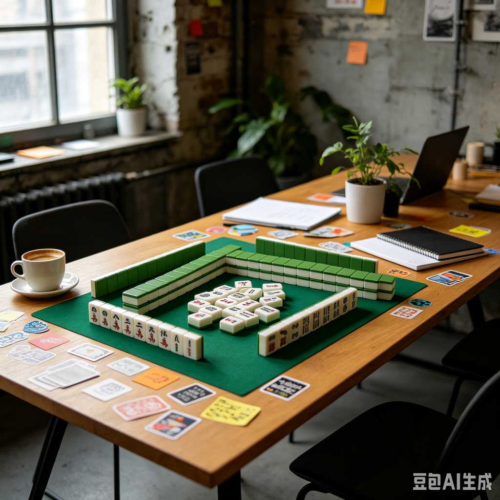 saturated color mahjong set print